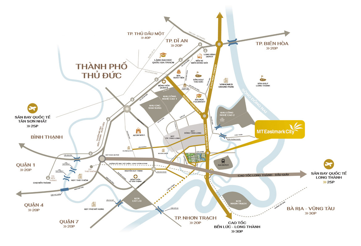 Vị trí dự án MT Eastmark City